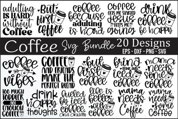Coffee SVG Design Bundle for Graphics and Crafts