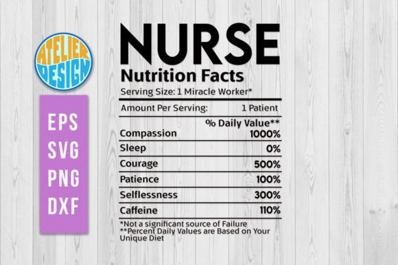 Nurse Nutrition Facts Svg: A Versatile Graphics Asset for Crafts