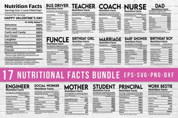 Nutrition Facts SVG Design Bundle: A Crafty Graphics Essential