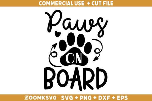 Paws on Board SVG: A Versatile Graphic for Crafts
